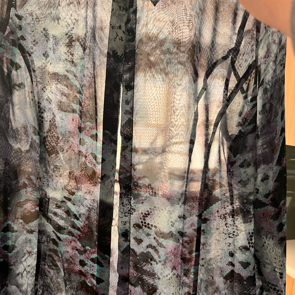 Cabi 609 - Medium Multicolor Python Print Shirt - image 4